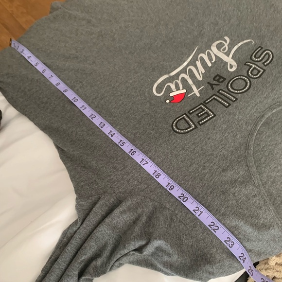 Spoiled By Santa Grey Long Sleeve Top 60% cotton - Picture 7 of 7